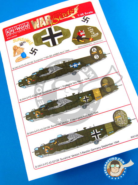 Superscale 48-485 1/48 Scale Consolidated B-24 Liberator Model Airplane Decals with Nose deals Art